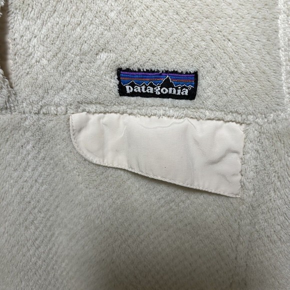 Patagonia Polartec Womens Re-Tool Snap-T Fleece Pullover Jacket Size Small Beige - Picture 4 of 8